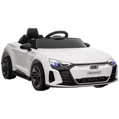HOMCOM Audi Licensed 12V Kids Electric Ride-On, with Remote Control, Suspension System, Lights, Music, Motor - White - 1