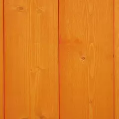 Outsunny Wooden Outdoor Storage Shed, Compact Utility Outdoor Tool Shed with Lockable Double Doors and Shelves, Orange - 7