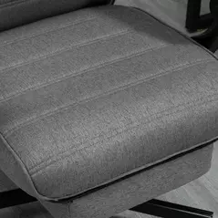 Vinsetto Office Chair, Computer Desk Chair, Fabric Swivel Chair with Adjustable Height and Rolling Wheels for Home Office Work Study, Grey - 8