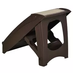 PawHut Foldable Four-Step Pet Stairs, for Cats, Small Miniature Dogs, with Non-Slip Mats 62 x 38 x 49.5cm - Brown - 8