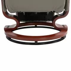 HOMCOM Reclining Swivel Chair, with Footrest - Grey - 9