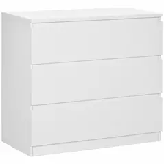 HOMCOM Chest of Three Drawers - White - 1