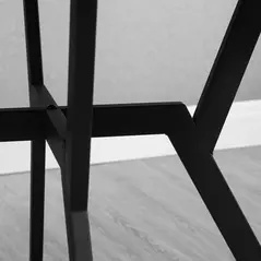 HOMCOM Dining Table, Round Kitchen Table with Black Legs, Anti-slip Foot Pads for Living Room, Dining Room 90 x 76 cm, Brown - 9