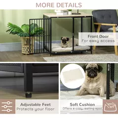 PawHut Dog Cage Side Table, with Cushion, for Small and Medium Dogs - 6
