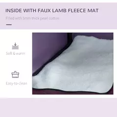 PawHut 60cm Pet Carrier, with Cushion, for Miniature Dogs - Purple - 6