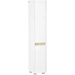 kleankin Tall Bathroom Cabinet with Adjustable Shelves, 5-Tier Modern Freestanding Tallboy with Storage Cabinets, White - 1