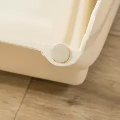 PawHut Foldable Four-Step Pet Stairs, for Cats, Small Miniature Dogs, with Non-Slip Mats 62 x 38 x 49.5cm - Beige - 9