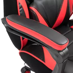Vinsetto Computer Gaming Chair, Racing Desk Chair with Lumbar Support and Footrest, PU Leather Gamer Chair with Headrest and Swivel Wheels for Home, Red - 9