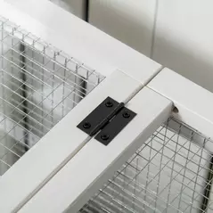 PawHut Wooden Rabbit Hutch, Guinea Pig Cage, with Removable Tray, Wheels - Brown - 8