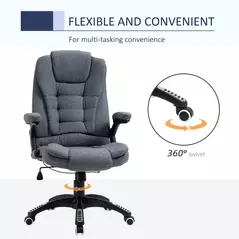 Vinsetto Ergonomic Office Chair Comfortable Desk Chair with Armrests Adjustable Height Reclining and Tilt Function Dark Grey - 7