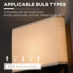 HOMCOM Tall Triangle Corner Shelf Floor Lamp Modern with Chain Switch for Living Room Bedroom, Black - 7