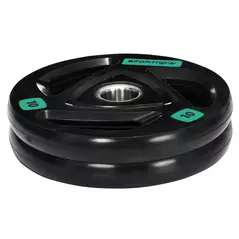 SPORTNOW Two 10kg Olympic Weight Plates, Tri-Grip Rubber-Coated Barbell Weights, with 5cm Holes, for Home, Gym, Office - 8