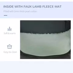 PawHut 48.5cm Pet Carrier, with Cushion, for Miniature Dogs - Grey - 6