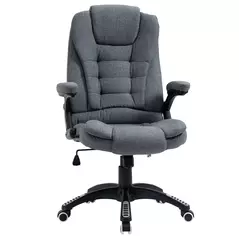 Vinsetto Ergonomic Office Chair Comfortable Desk Chair with Armrests Adjustable Height Reclining and Tilt Function Dark Grey - 1