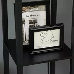 HOMCOM Floor Lamp with Shelves, Modern Tall Standing Lamps with Fabric Lampshade, Chain Switch and Dual Light for Living Room, Bedroom, Bulb not Included, Black - 9