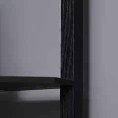 HOMCOM Tall Triangle Corner Shelf Floor Lamp Modern with Chain Switch for Living Room Bedroom, Black - 9