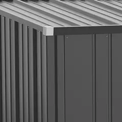 Outsunny 5.3 x 3.1ft Corrugated Steel Garden Shed - Black - 9