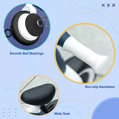 AIYAPLAY Baby Balance Bike, with Adjustable Seat, for 1.5-3 Years - Blue - 8