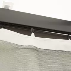 Outsunny 352 x 207cm Universal Replacement Mesh Sidewall Netting for Patio Gazebos and Canopy Tents, (Sidewall Only) Beige - 9