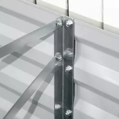 Outsunny Raised Beds for Garden, Galvanised Steel Outdoor Planters with Multi-reinforced Rods, 180 x 90 x 59 cm, Light Grey - 7