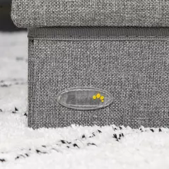 PawHut 3 Steps Pet Stairs, with Storage Boxes, for Bed, Couches - Grey - 9