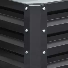 Outsunny Raised Beds for Garden, Galvanized Outdoor Planters, for Herbs and Vegetables, Use for Patio, Backyard, Balcony, Grey - 7