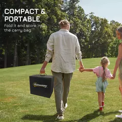 Outsunny Reversible Outdoor Rug, Plastic Straw Mat w/ Carry Bag Ground Stakes for Garden RV Picnic Beach Camping 182x274cm Brown - 4