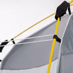 Outsunny 4 Person Automatic Camping Tent, Outdoor Pop Up Tent, Portable Backpacking Dome Shelter, Light Grey - 9