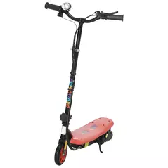 HOMCOM Foldable Electric Scooter, with LED Headlights, for Ages 7-14 Years, Red - 1