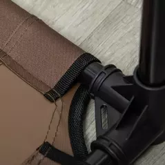 PawHut Raised Dog Bed Waterproof Elevated Pet Cot with Breathable Mesh UV Protection Canopy Brown, for Large Dogs, 92 x 76 x 90cm - 9