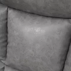 HOMCOM Thick Padded Faux Leather Recliner Armchair - Light Grey - 8