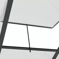 Outsunny 6 x 6ft Polycarbonate Greenhouse, Large Walk-In Green House with Slide Door and Window, Garden Plants Grow House with Aluminium Frame and Foundation, Grey - 8