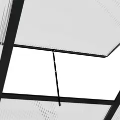 Outsunny 6 x 10ft Polycarbonate Greenhouse, Large Walk-In Green House with Slide Door and Window, Garden Plants Grow House with Aluminium Frame and Foundation, Grey - 9