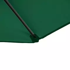 Outsunny 2.5M Garden Cantilever Parasol, Offset Roma Patio Umbrella Hanging Sun Shade Canopy Shelter with 360° Rotation and Cross Base, Green - 8