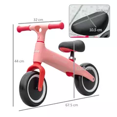 AIYAPLAY Baby Balance Bike, with Adjustable Seat, for 1.5-3 Years - Pink - 3