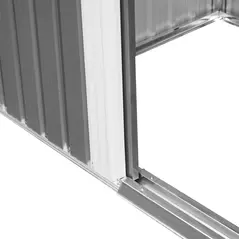 Outsunny Garden Metal Storage Shed House Hut Gardening Tool Storage w/ Tilted Roof and Ventilation 8.5 x 6ft, Grey - 7