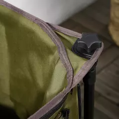 Outsunny Folding Garden Trolley, Cargo Traile on Wheels, Collapsible Camping Trolley, Outdoor Utility Wagon with Steel Frame and Oxford Fabric, Green - 9