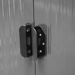 Outsunny Garden Metal Storage Shed House Hut Gardening Tool Storage w/ Tilted Roof and Ventilation 8.5 x 6ft, Grey - 9