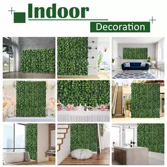 Outsunny Artificial Leaf Hedge Screen Privacy Fence Panel for Garden Outdoor Indoor Decor 3M x 1M Light Green and Dark Green - 6