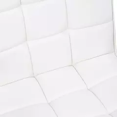 Vinsetto Makeup Vanity Chair, PU Leather Mid Back Office Chair with Adjustable Height, Armrest and Rolling Wheels, White - 7