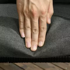 Outsunny 4 Seater Rattan Cube Garden Furniture Set, Rattan Dining Set with Cushions, Outdoor Dining Table and Chairs with Rectangular Wood Grain Plastic Top Table for Patio, Balcony, Black - 9