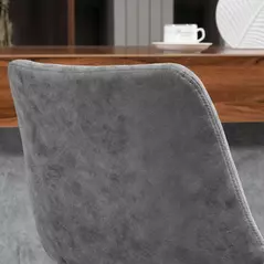 HOMCOM Breakfast Bar Stools Set of 2, 59-80cm Sitting Hight Leather Upholstered Bar Chairs - Grey - 8
