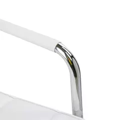 Vinsetto Makeup Vanity Chair, PU Leather Mid Back Office Chair with Adjustable Height, Armrest and Rolling Wheels, White - 8