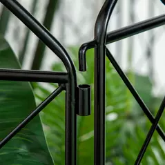 Outsunny Decorative Garden Fencing, 43in x 11.5ft Outdoor Picket Fence Panels, 4PCs Rustproof Metal Wire Landscape Flower Bed Border Edging, Black - 7