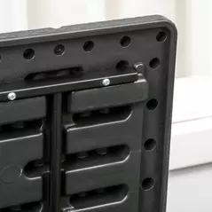 Outsunny 336 Litre Garden Storage Box, Water-resistant Heavy Duty Double Wall Plastic Container, Extra Large Outdoor Garden Furniture Organizer, Deck Cushion Chest with Wheels and Handles, Black - 9