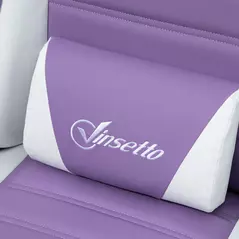 Vinsetto Racing Gaming Chair, Reclining PU Leather Computer Chair with Removable Rabbit Ears, Footrest, Headrest and Lumber Support, Purple - 9