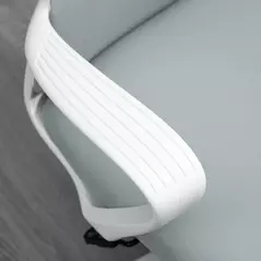 Vinsetto High Back Office Chair, Fabric Desk Chair with Armrests, Adjustable Height, Swivel Wheels, Light Grey - 9