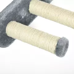 PawHut 4PCs Wall-Mounted Cat Shelves w/ Scratching Post, Hammock, Nest - Grey - 8