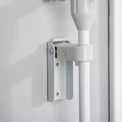 PawHut Pet Safety Gate, 3 Panels Playpen Fireplace, Foldable Metal Fence, Stair Barrier, Room Divider, Fire Guard w/ Automatic Closing Door, White - 9