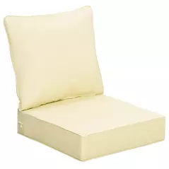 Outsunny Outdoor Seat and Back Cushion Set Patio Deep Seating Chair Replacement Cushion - 1